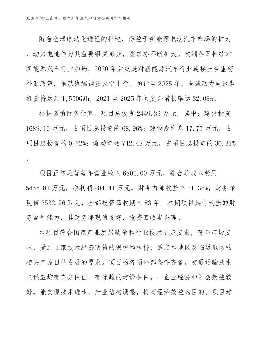 云南关于成立新能源电池研发公司可行性报告_第5页