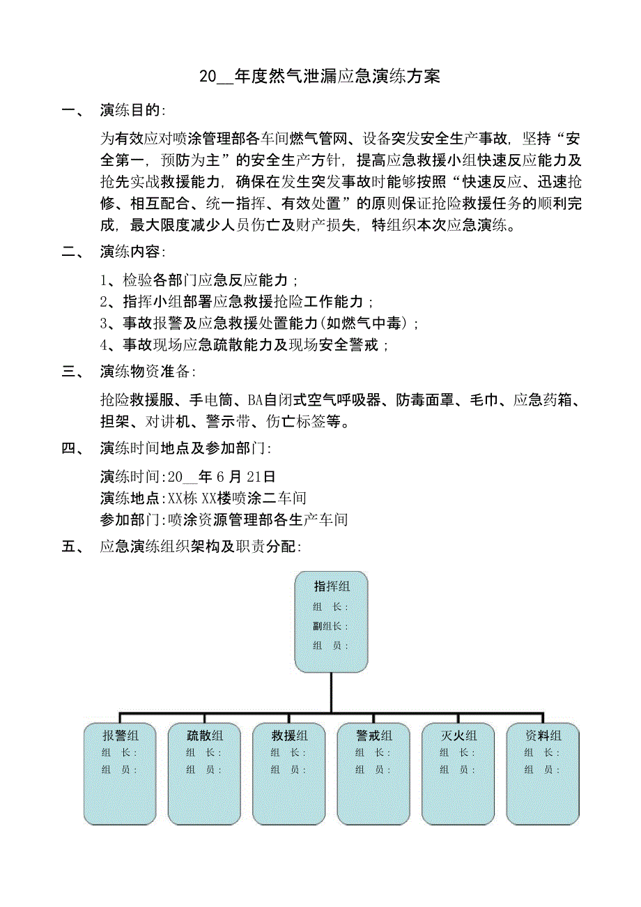 【演练方案】天然气泄漏应急演练方案_第2页