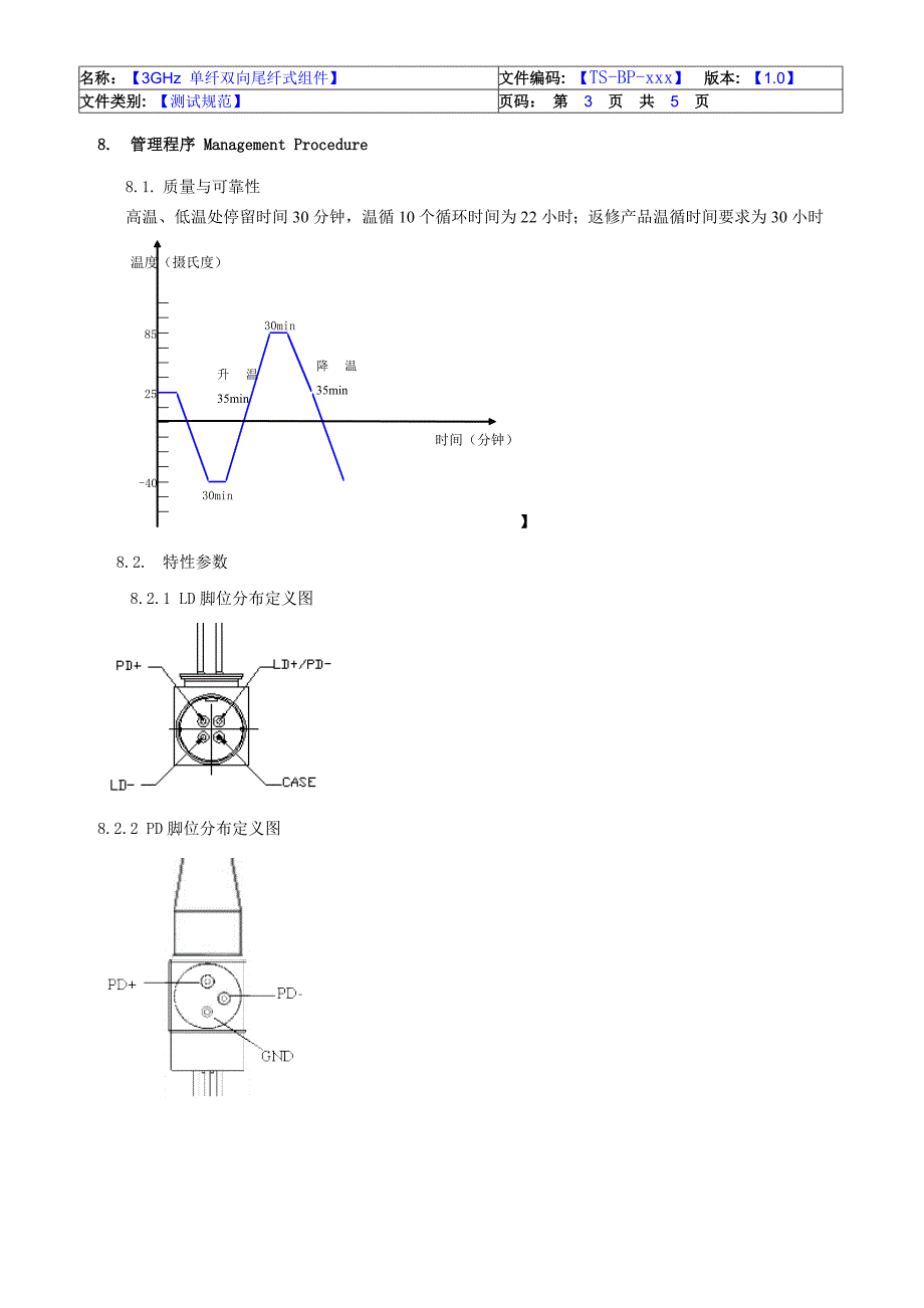 3GHz单维双向尾纤式组件AB24C188213SA9F测试规范_第3页