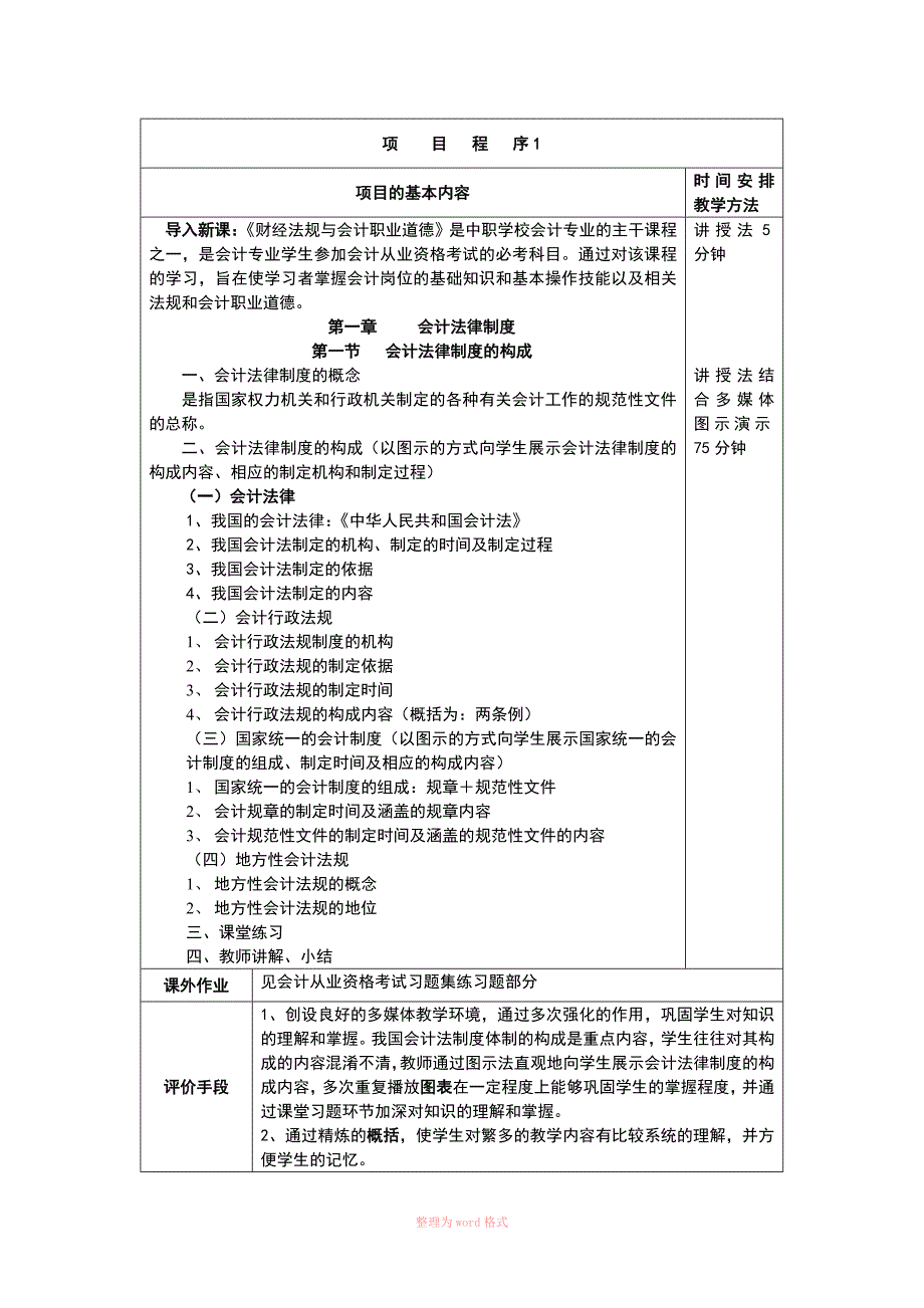 财经法规与会计职业道德教案_第2页