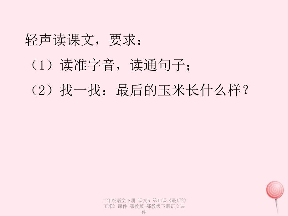 最新二年级语文下册课文5第14课最后的玉米课件鄂教版鄂教级下册语文课件_第3页