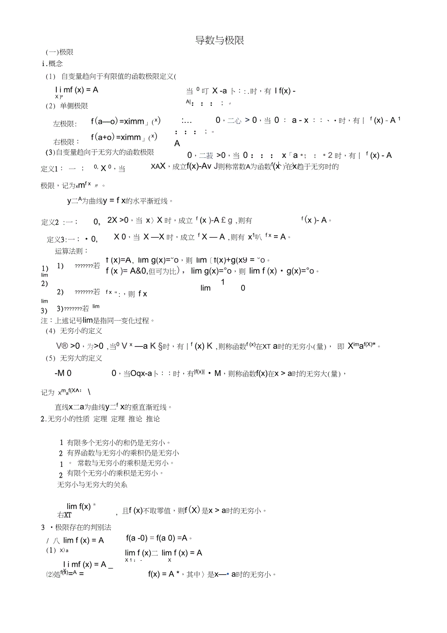 大一高数笔记_第1页