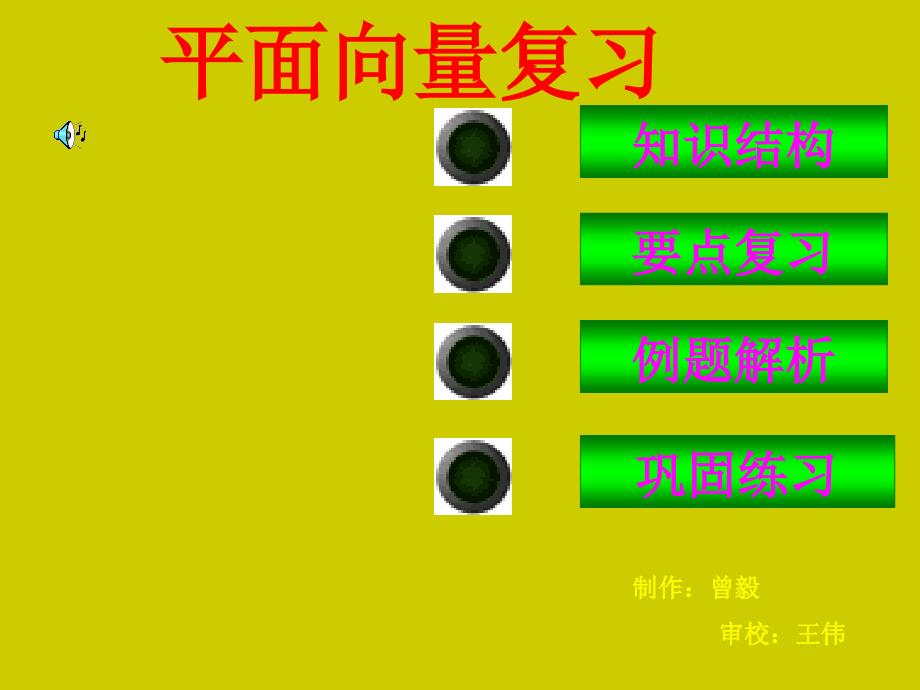 高中数学：2.6 平面向量复习 课件 新人教A版必修4_第3页