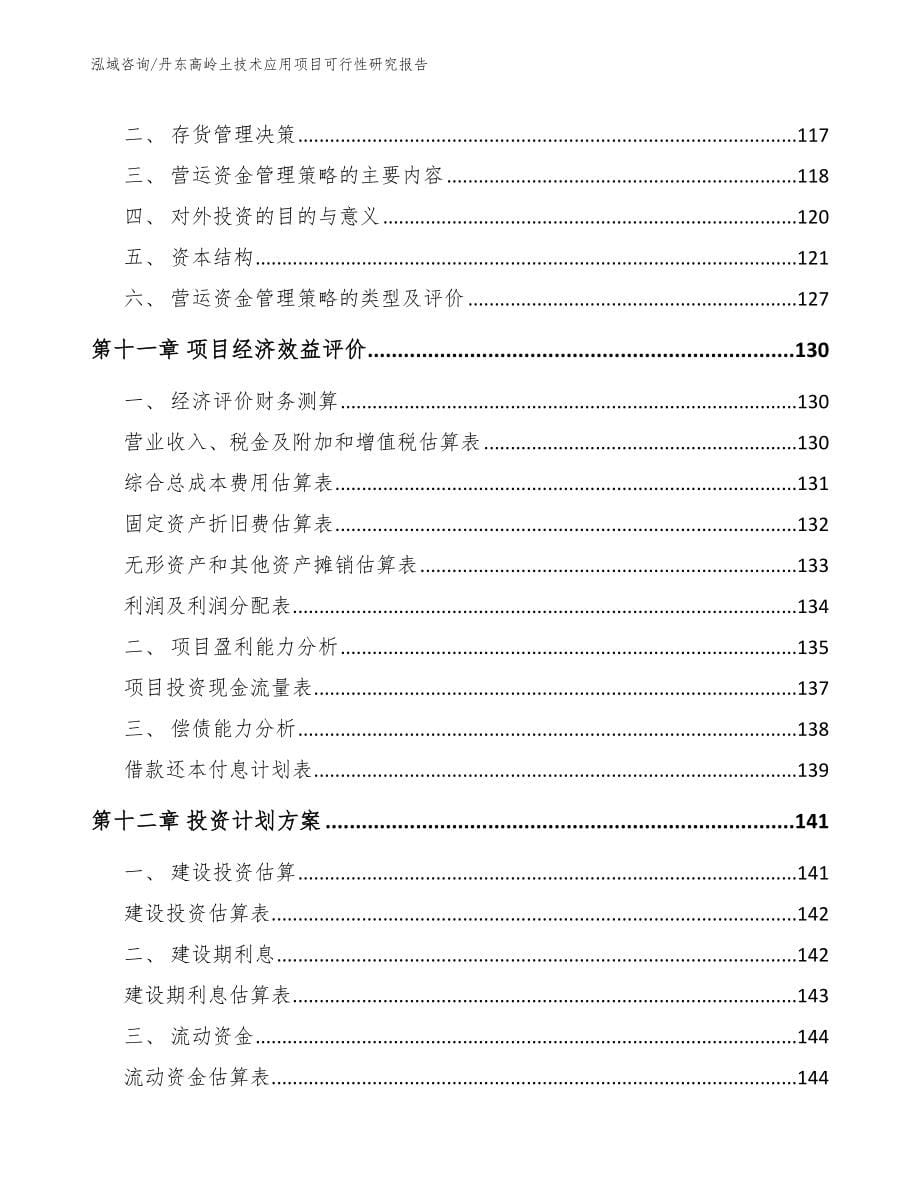 丹东高岭土技术应用项目可行性研究报告【模板参考】_第5页