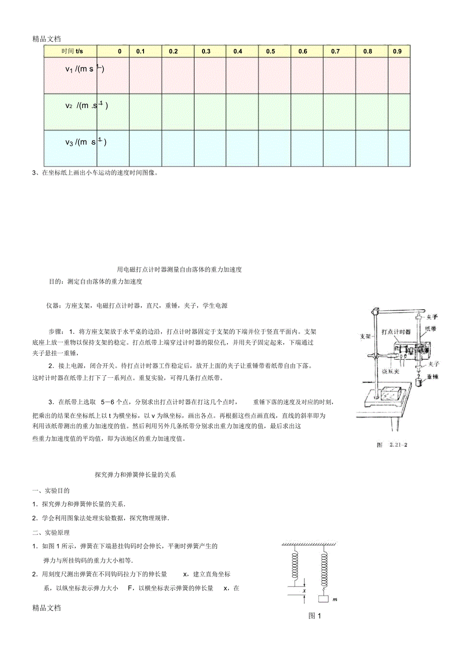 最新物理必修一实验汇编资料_第4页