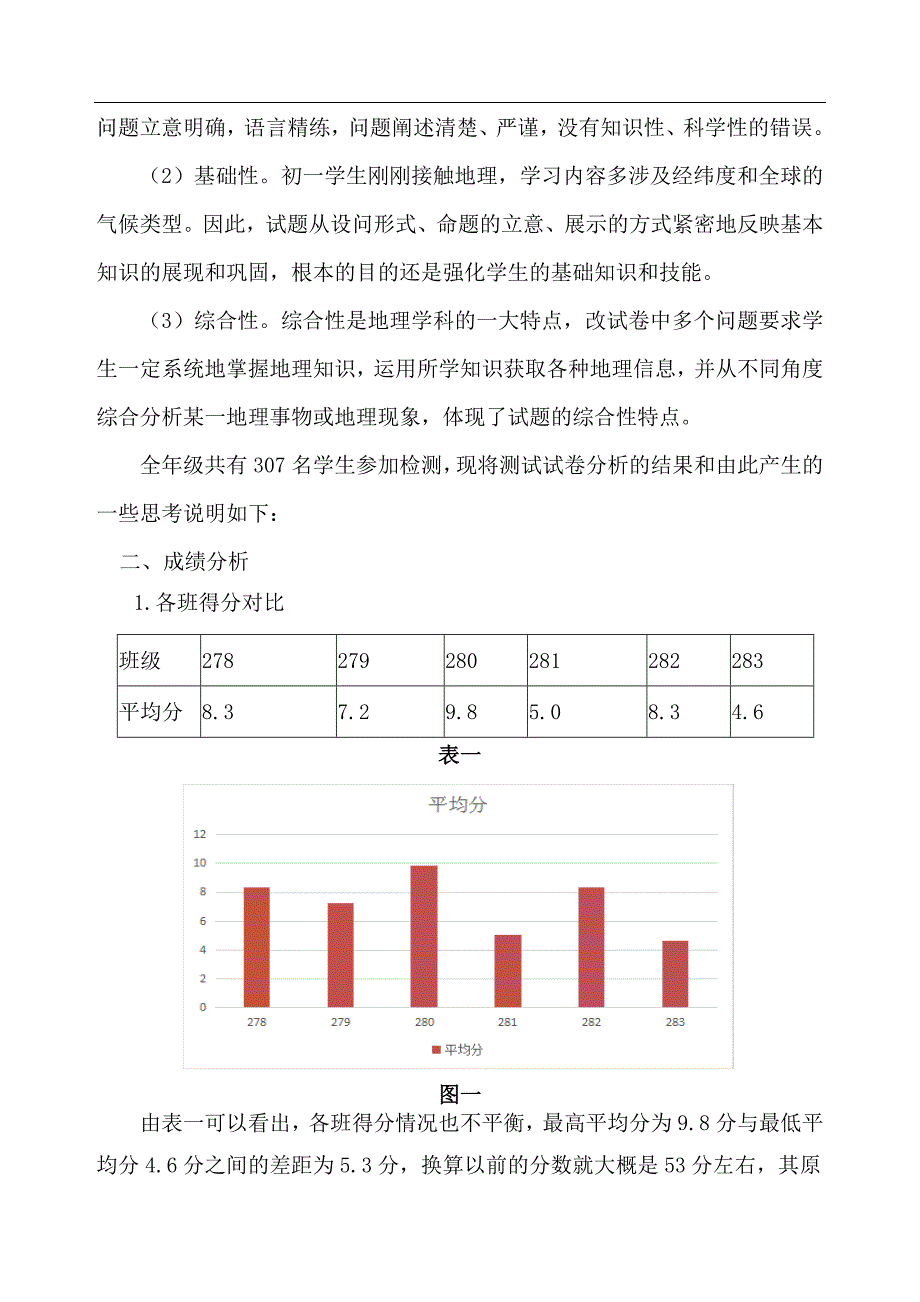 八年级上学期期中地理试卷质量分析报告_第3页