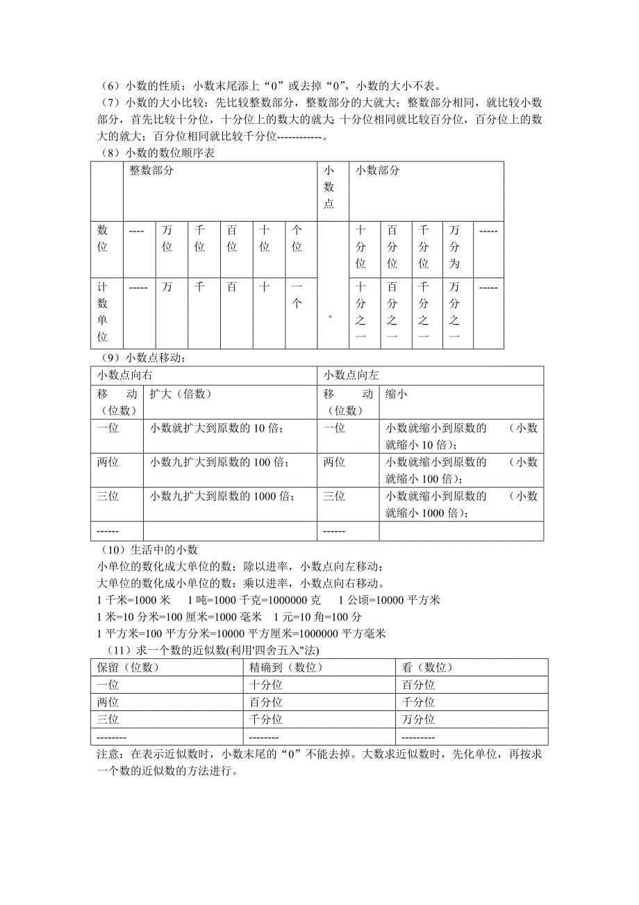 四年级数学下册笔记整理_第2页