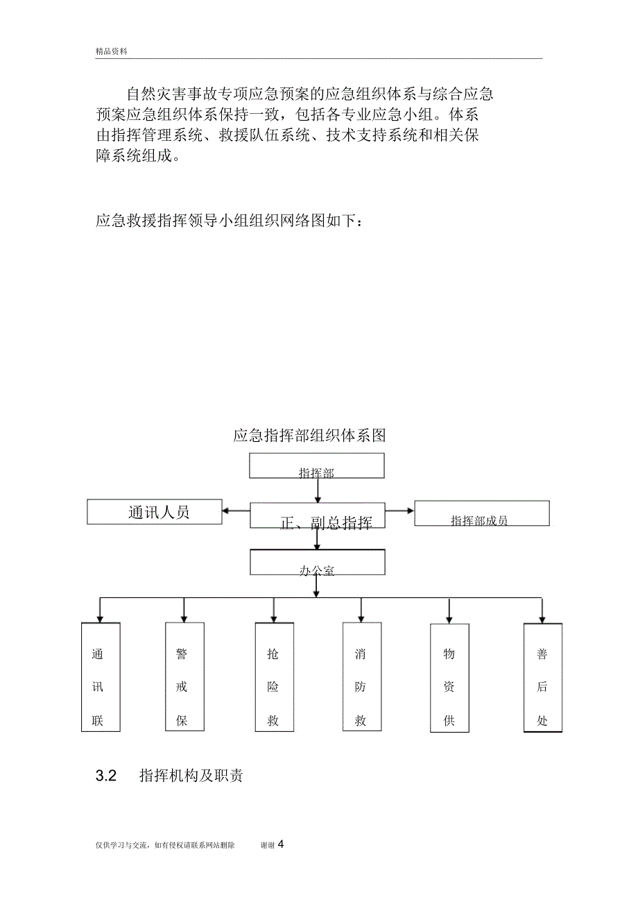 重大自然灾害突发事故专项应急预案教学提纲_第4页