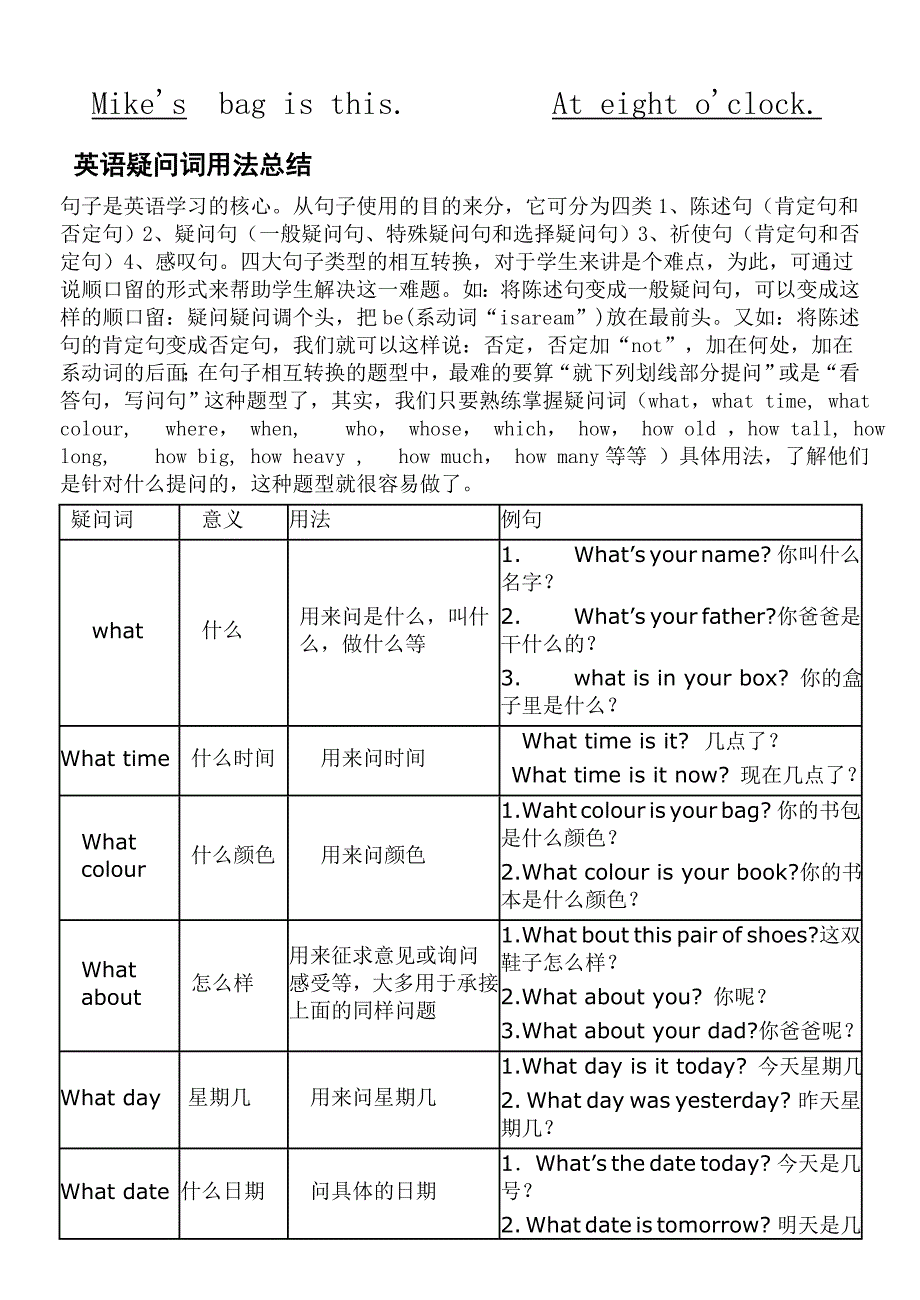 英语中的常见六大疑问词的用法;_第2页