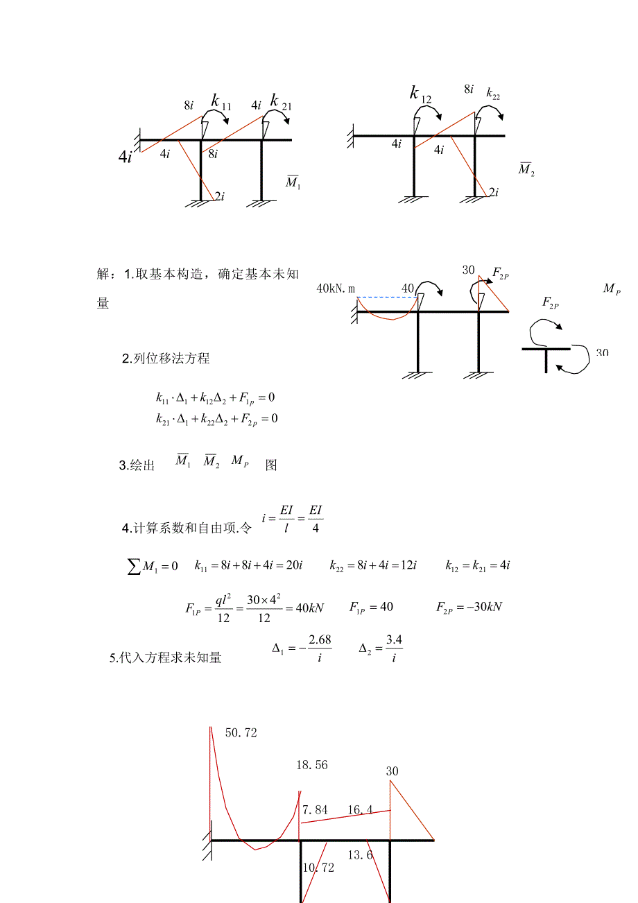 土木工程力学作业参考答案_第4页