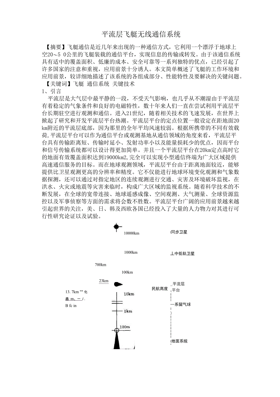 平流层飞艇无线通信系统_第1页