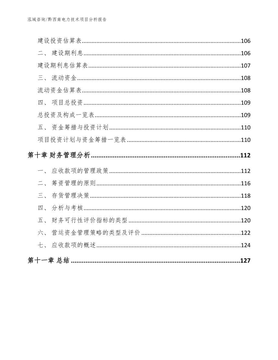 黔西南电力技术项目分析报告【模板范文】_第5页