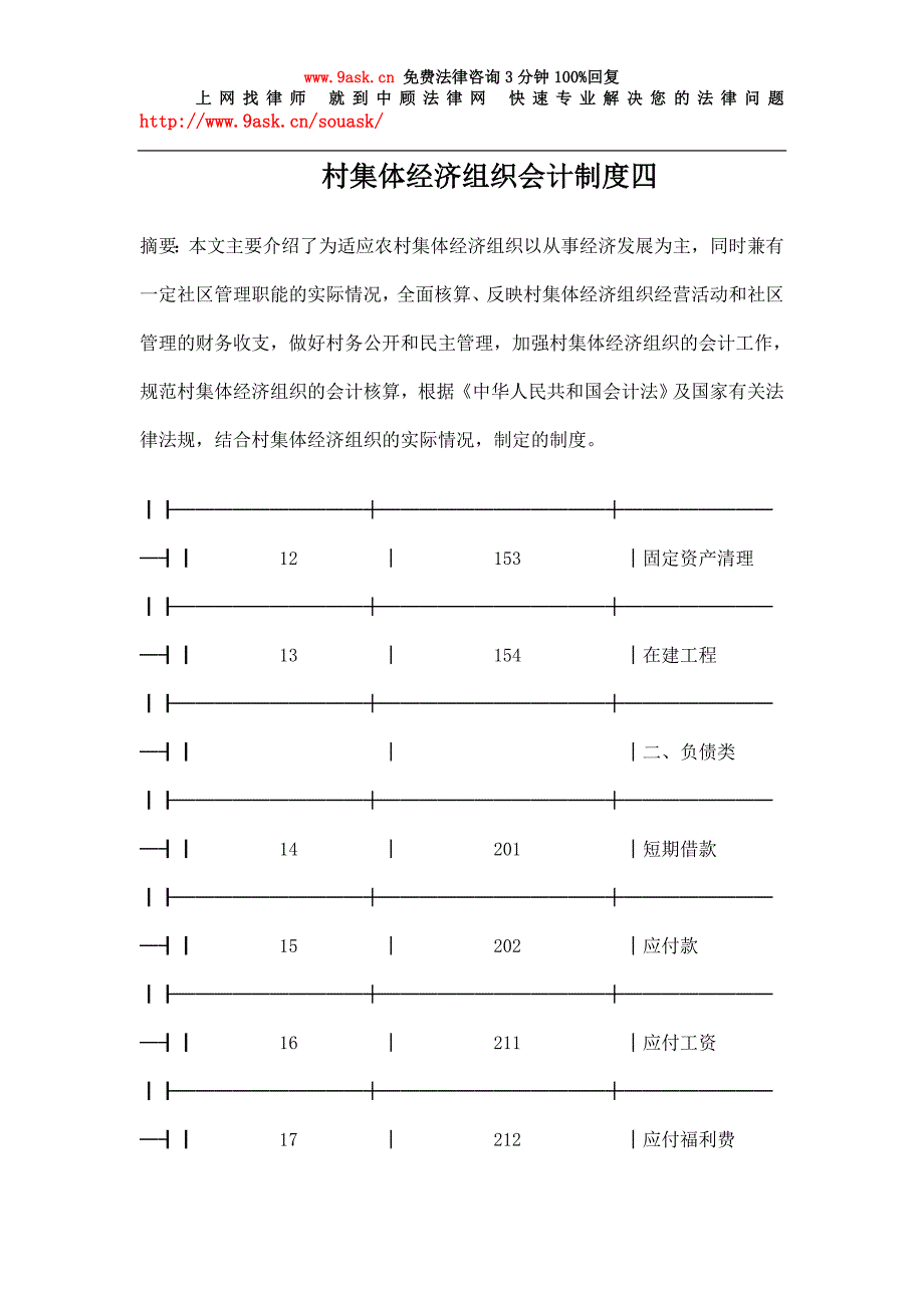 村集体经济组织会计制度四_第1页