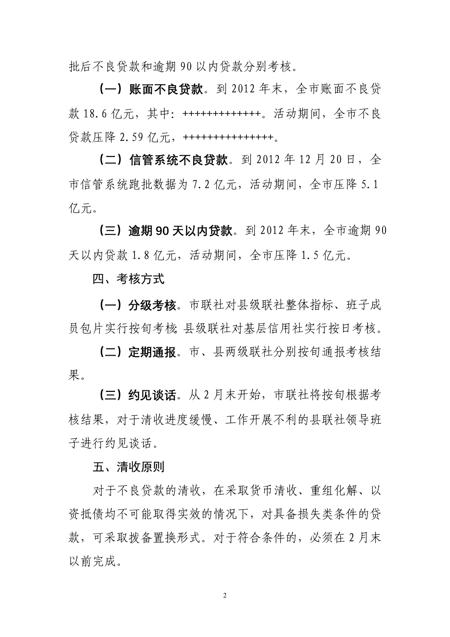 农村信用社“首季不良贷款清收攻坚战”活动方案_第2页