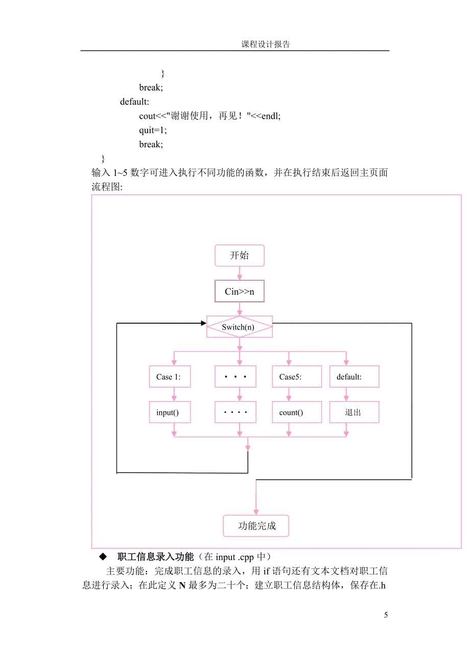 C++课程设计报告--职工信息管理系统.doc_第5页