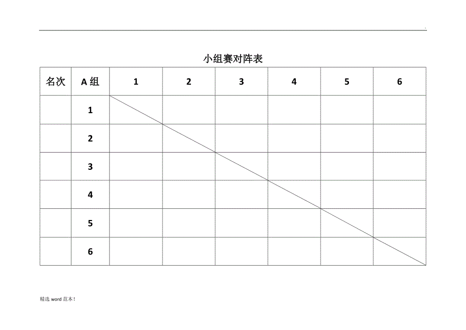 羽毛球比赛对阵表模板.doc_第1页