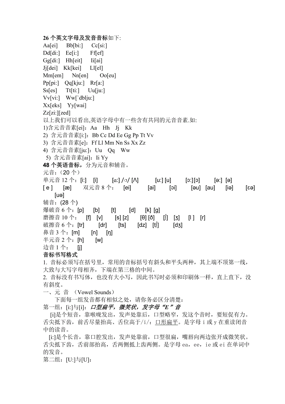 我整理的音标的发音方法(教育精品)_第1页