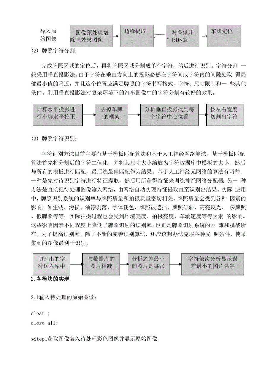 车牌识别课程设计报告_第4页