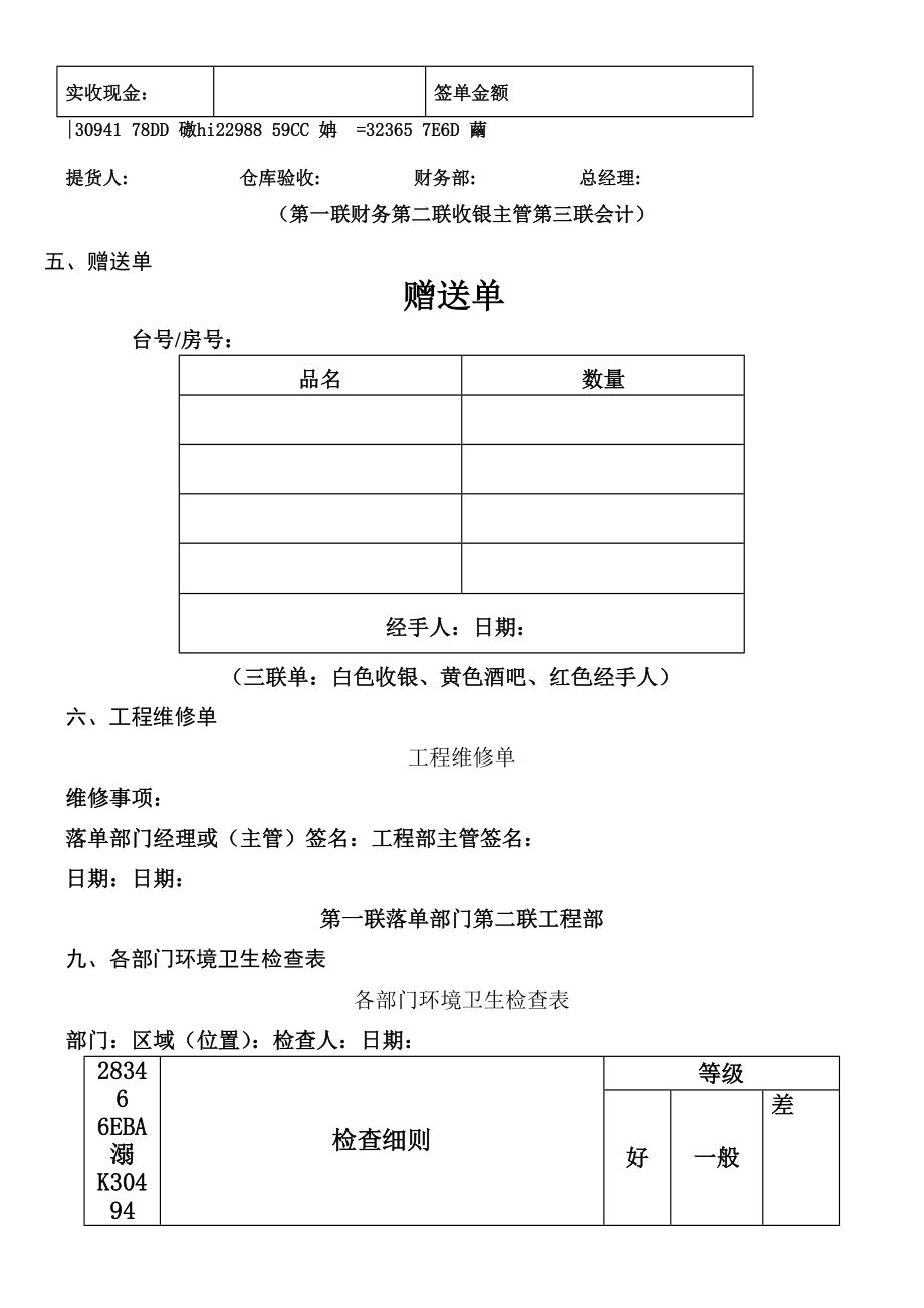 KTV管理常用表格优质资料_第5页