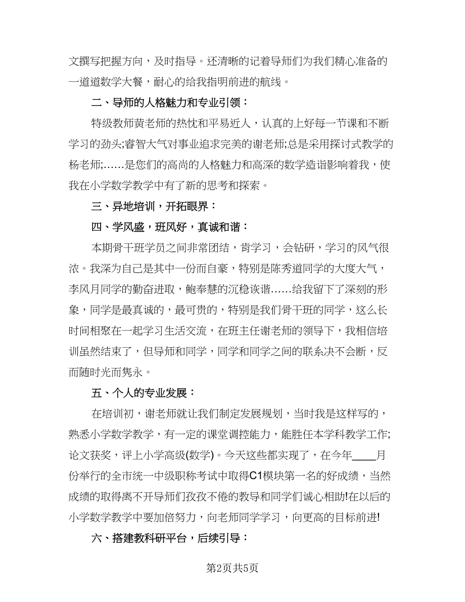 暑假教师培训总结参考模板（4篇）.doc_第2页