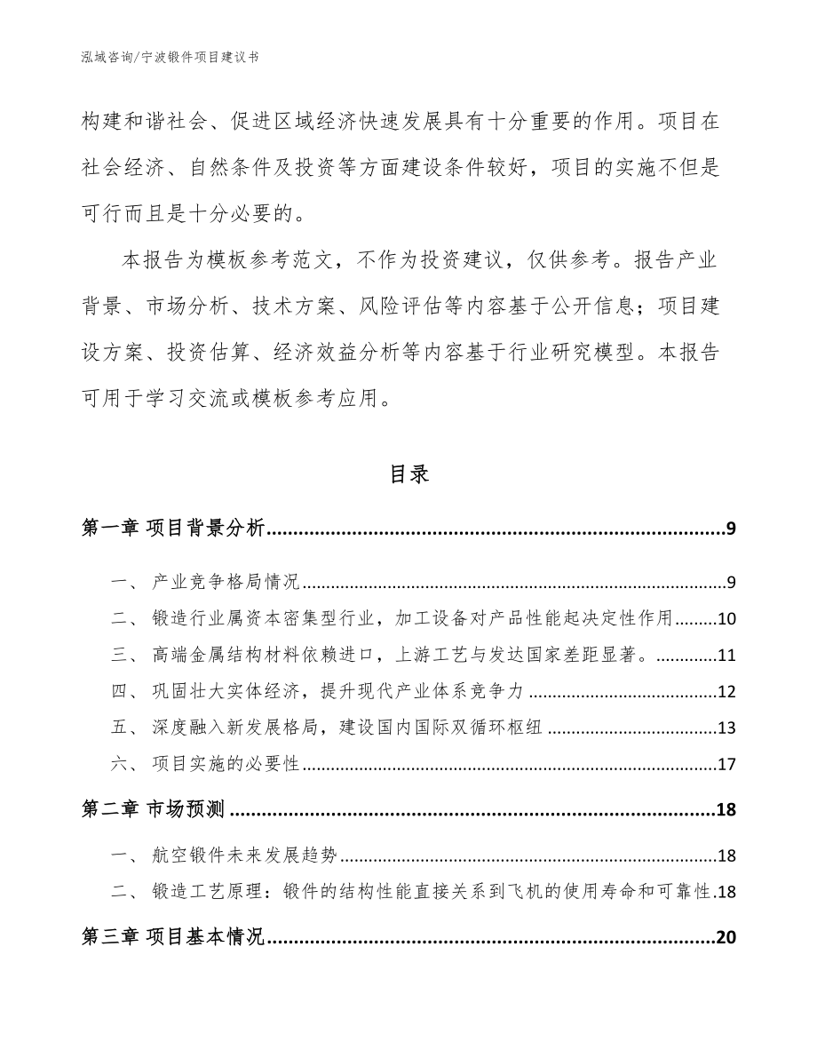 宁波锻件项目建议书_范文参考_第3页