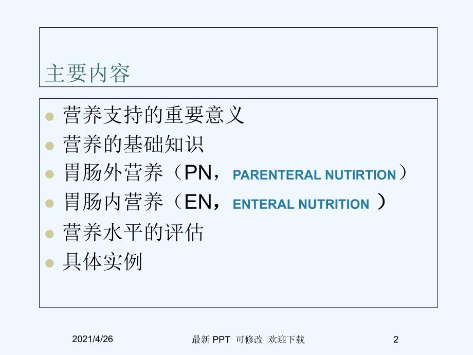 重症病人营养支持精品课件_第2页