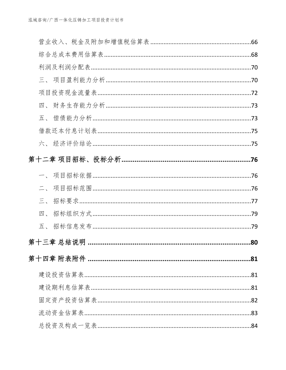 广西一体化压铸加工项目投资计划书【模板范文】_第4页