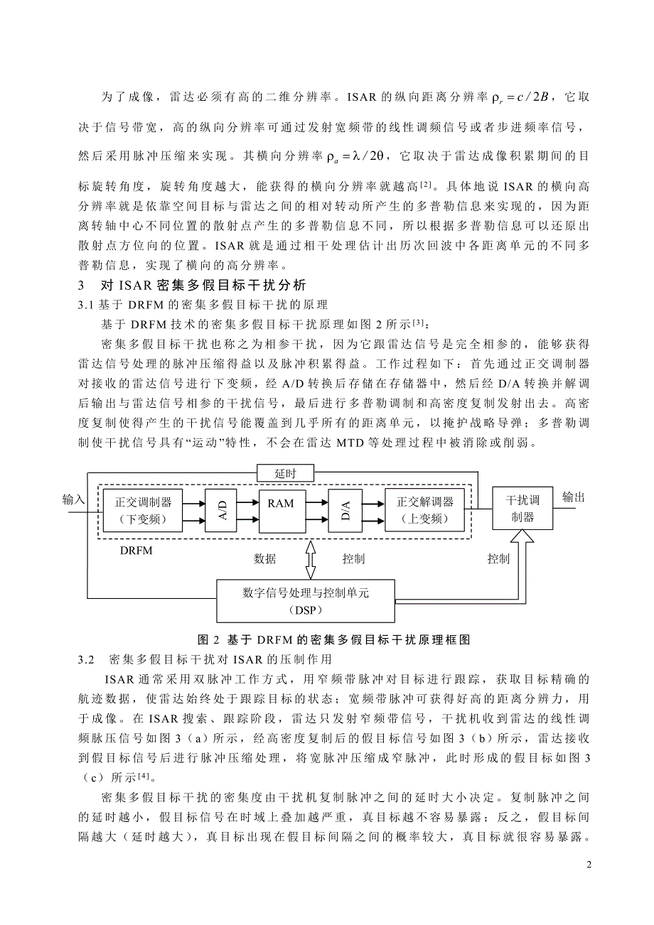 密集多假目标干扰对逆合成孔径雷达成像的影响分析.doc_第2页