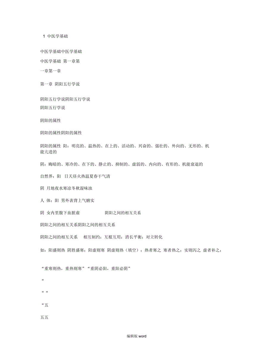 临床中医学重点知识总结_第1页