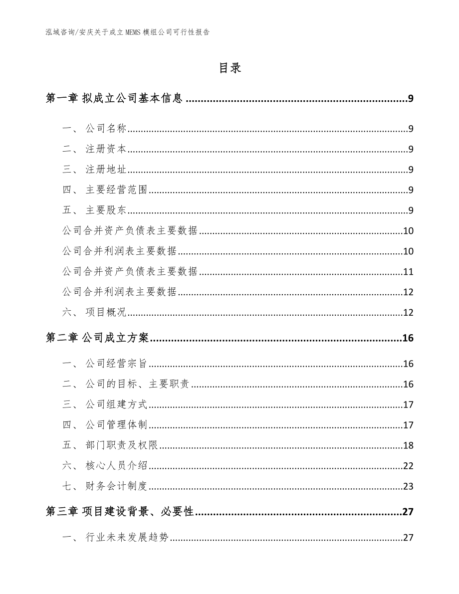 安庆关于成立MEMS模组公司可行性报告_第2页