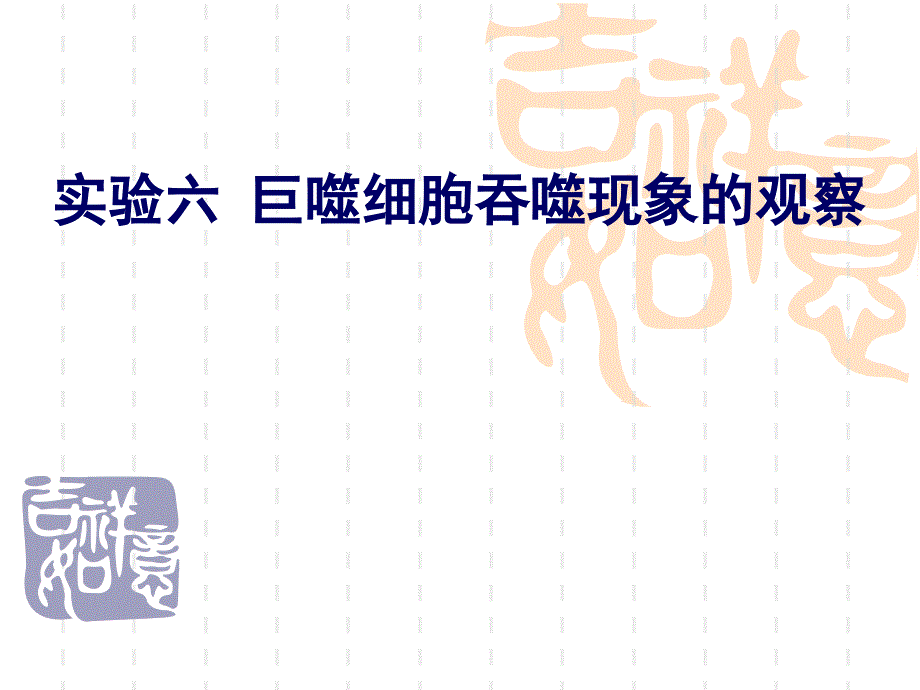 实验六小鼠巨噬细胞吞噬现象的观察_第1页