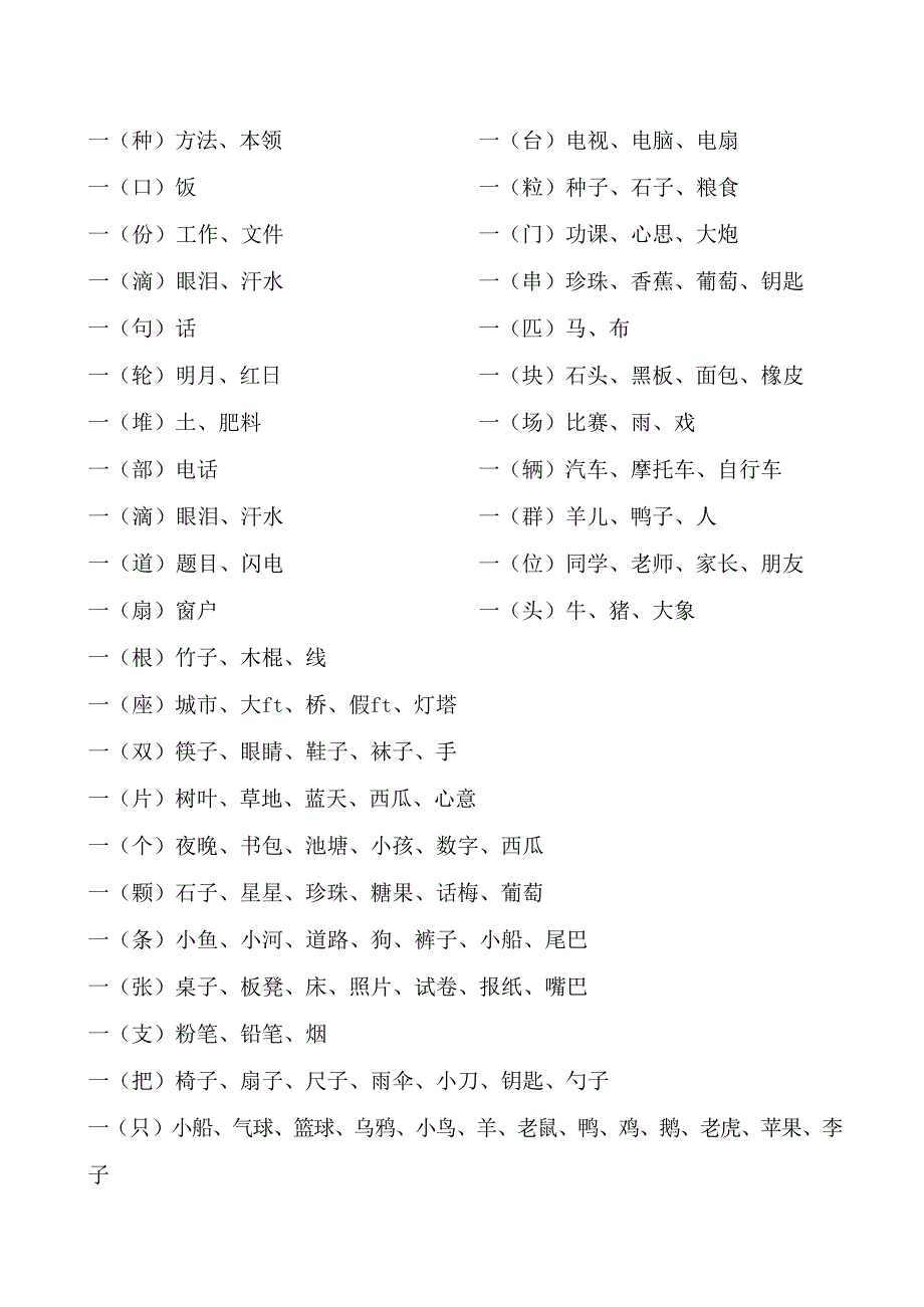 一年级词语积累大全(最新整理)_第3页