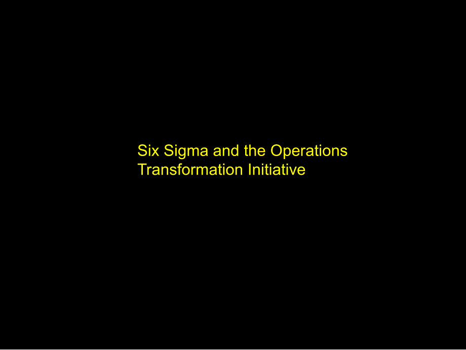 Lean Sixsigma and Operational Excellece00_第1页