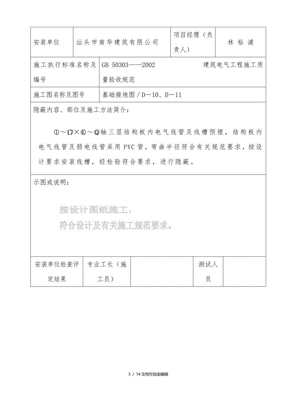 电气线管隐蔽工程验收记录_第3页