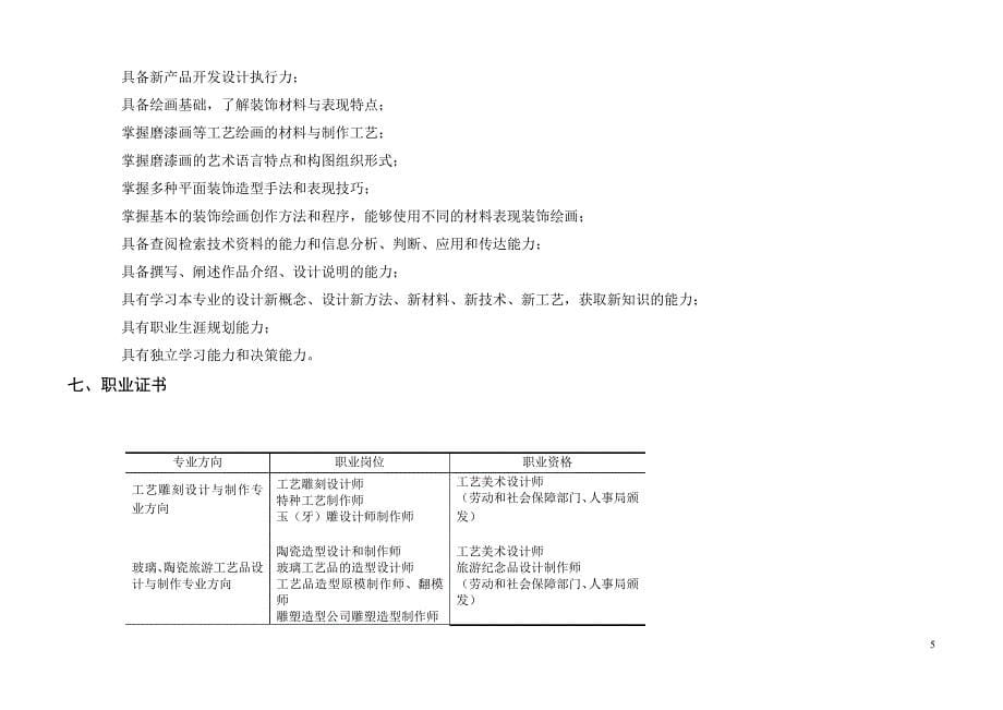 工艺品设计与制作专业_第5页