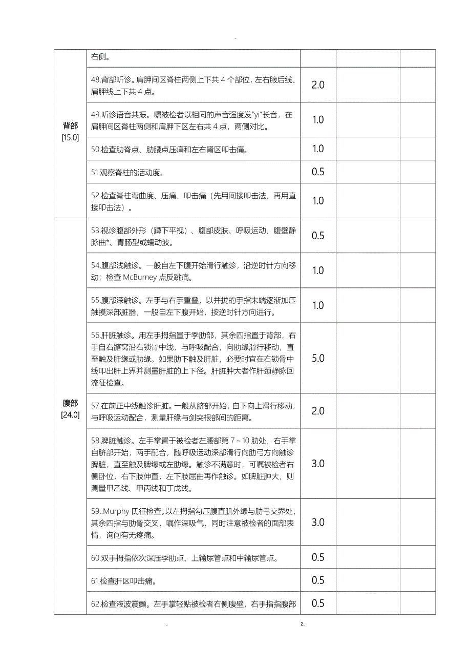 全身体格检查评分标准(表)_第4页