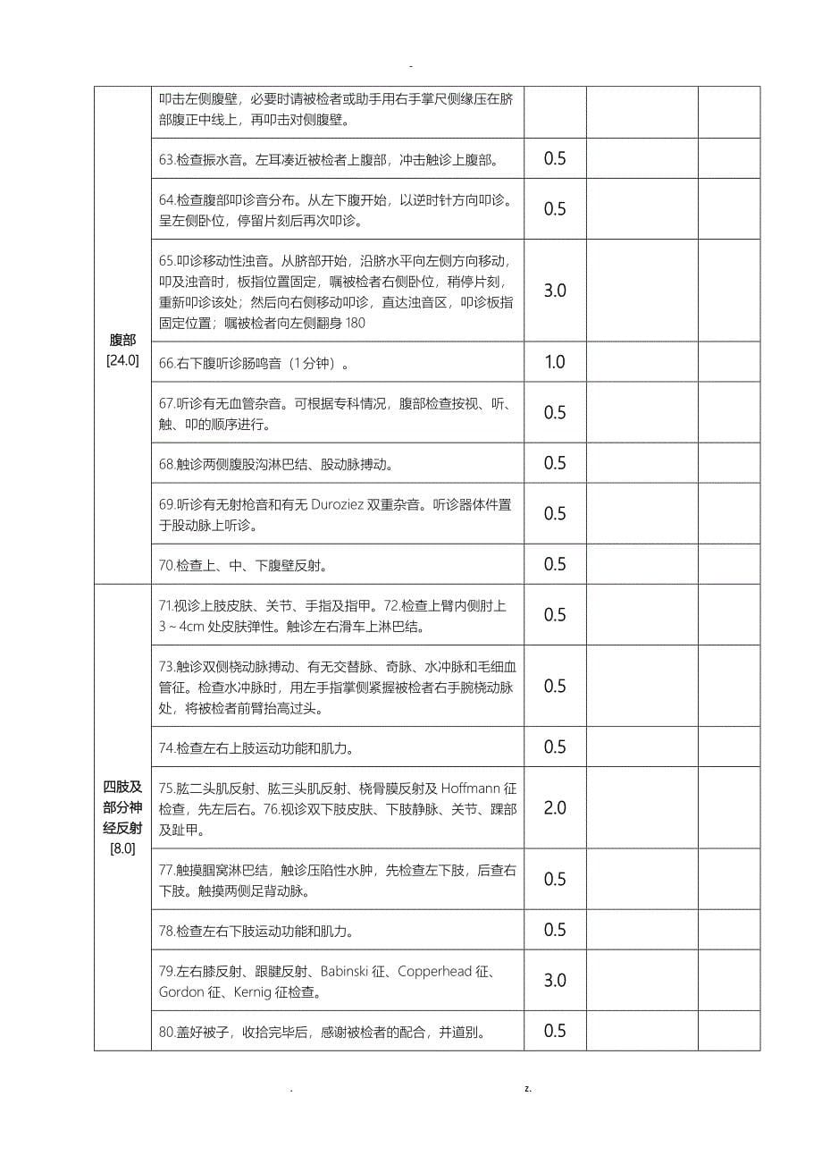 全身体格检查评分标准(表)_第5页