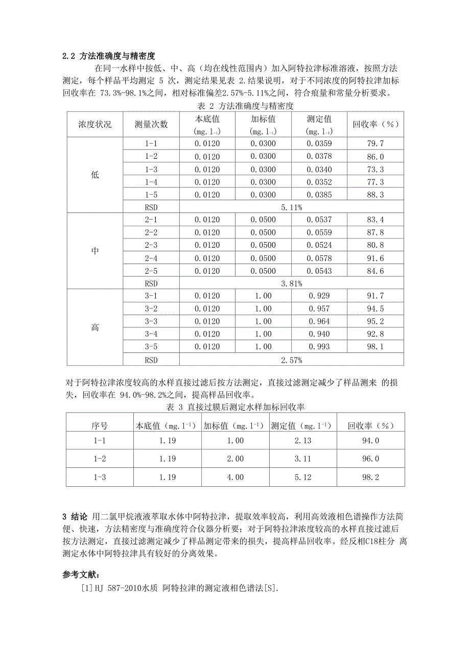 高效液相色谱法测定水体中的阿特拉津_第3页