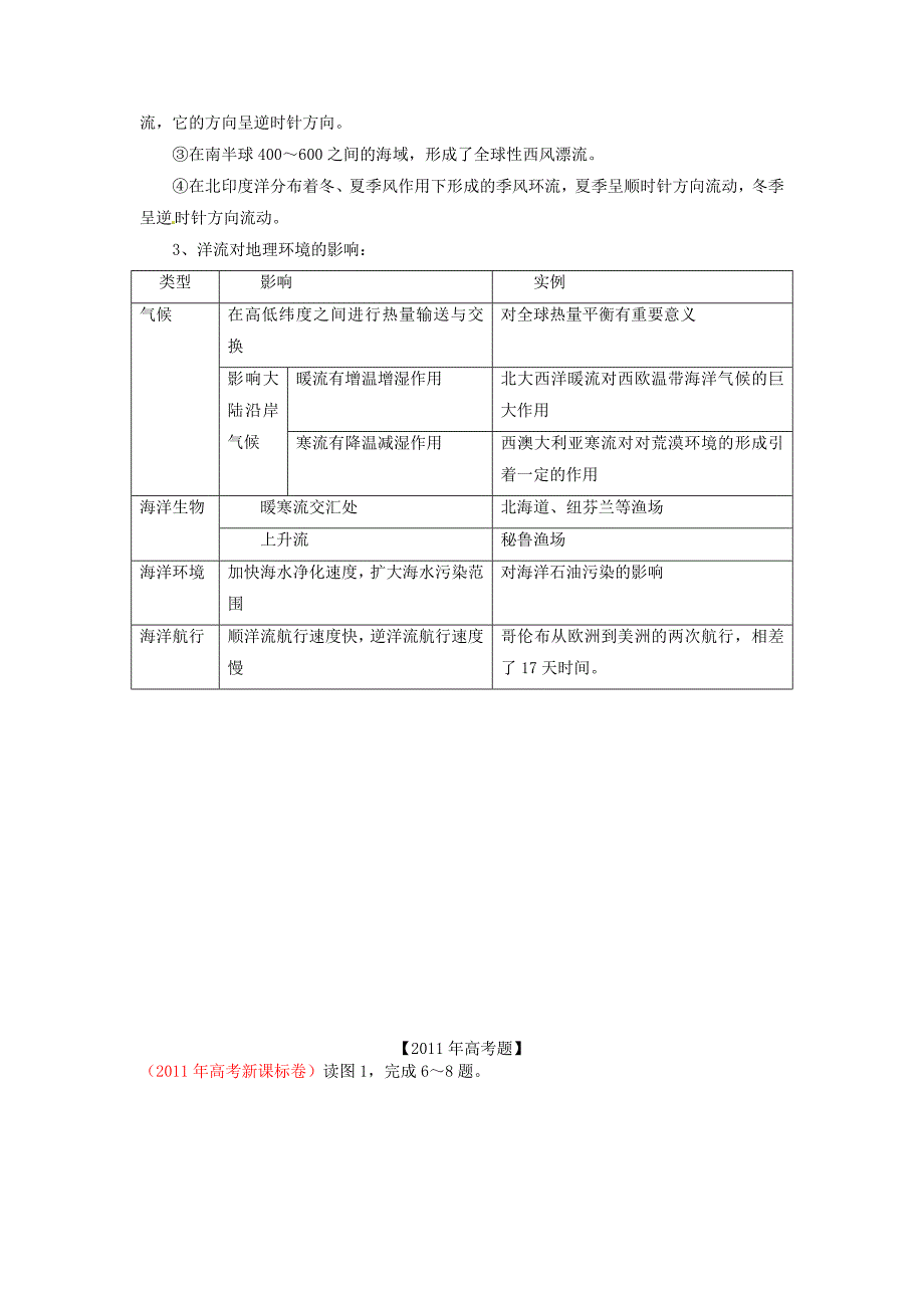 高三地理复习真题模拟专题3地球上的水学生版_第5页