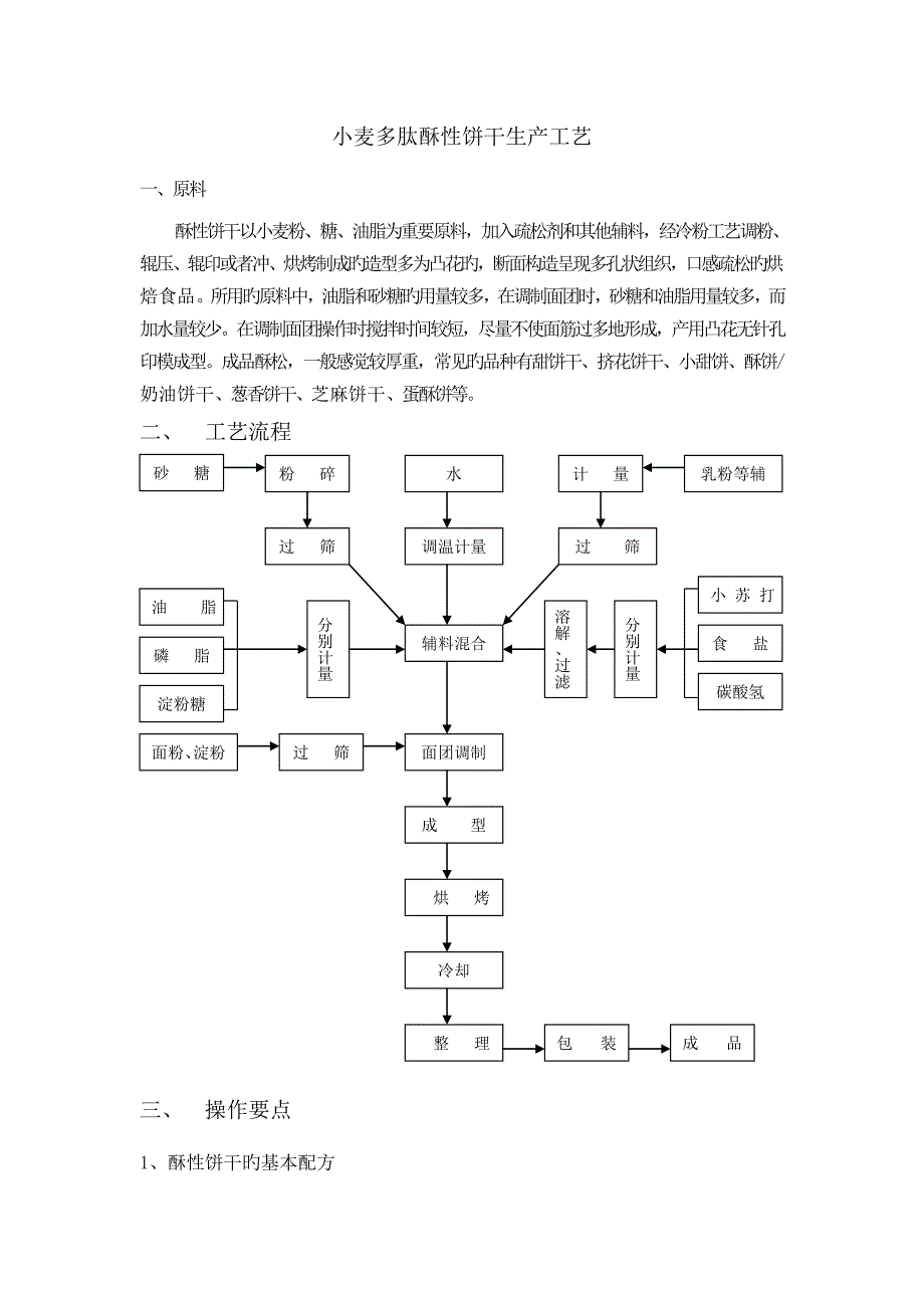 酥性饼干生产工艺设计_第1页
