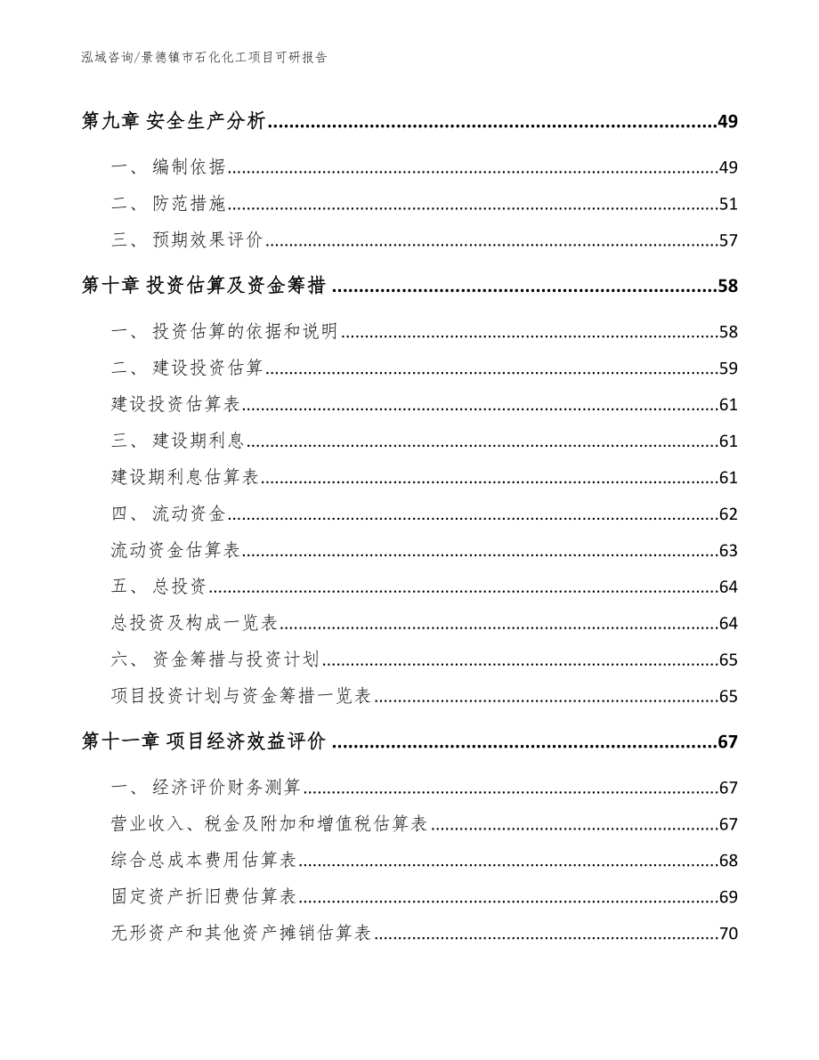 景德镇市石化化工项目可研报告【范文】_第3页