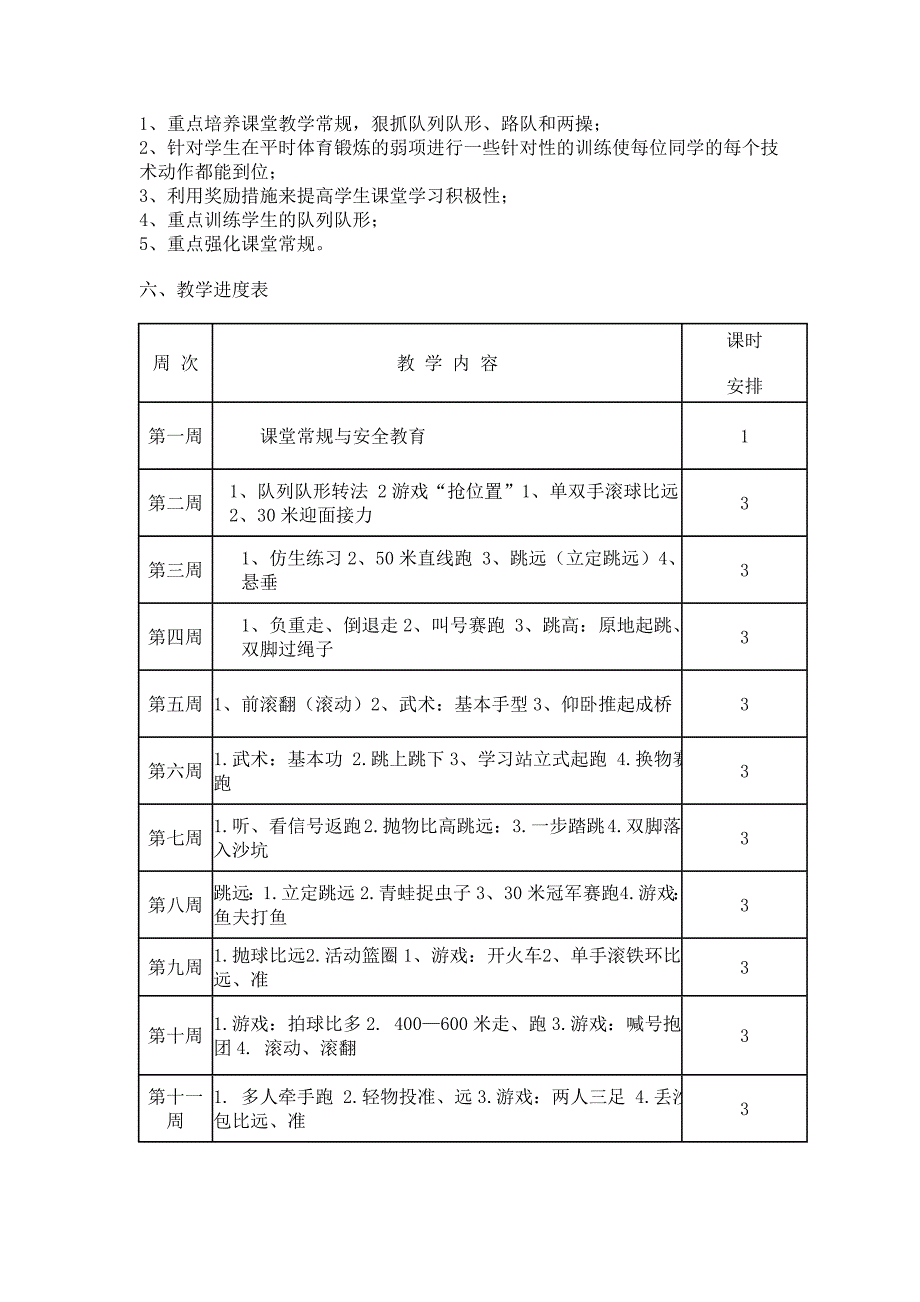 小学三年级上册体育教学计划(已修改).doc_第2页