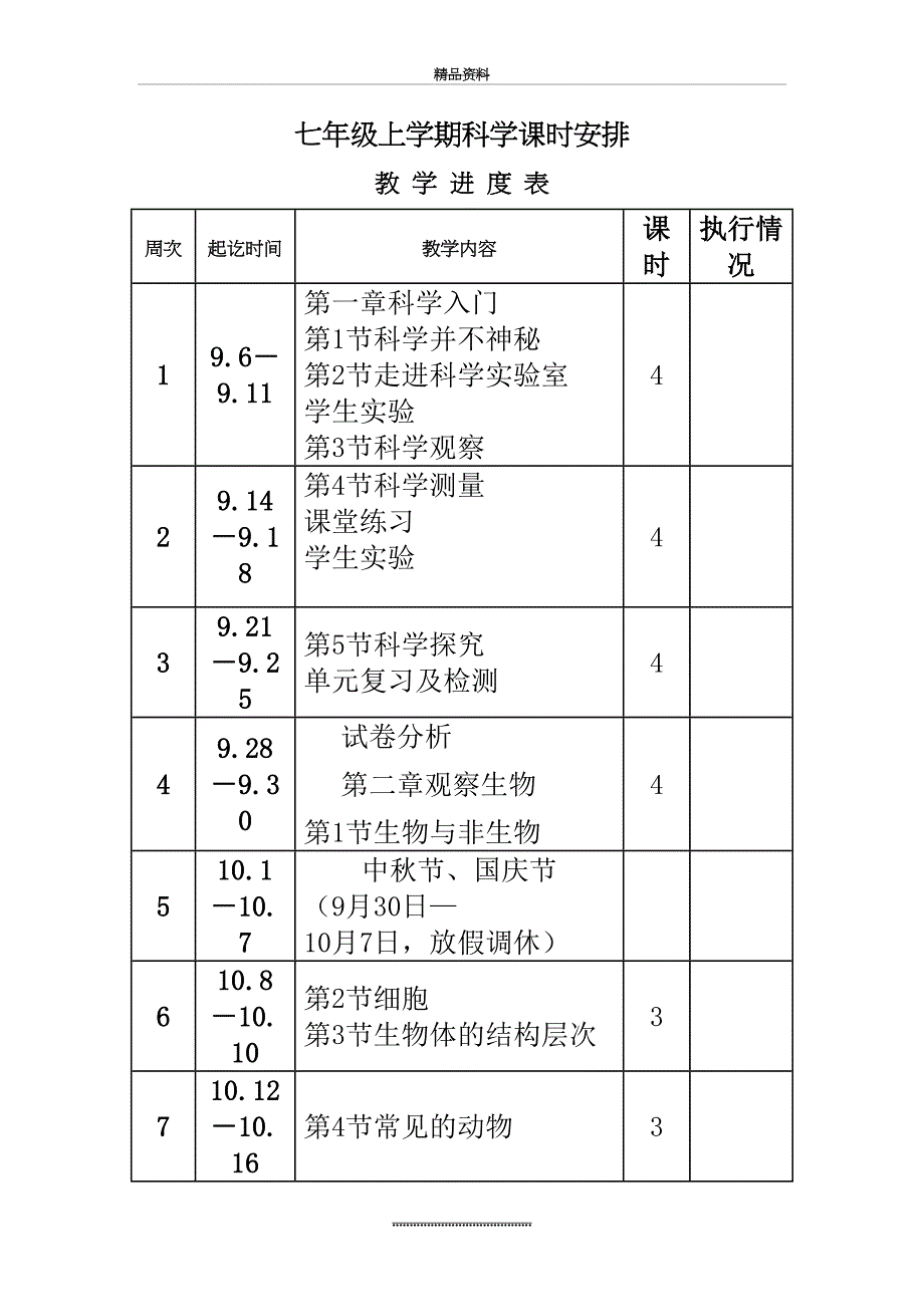 最新七年级上科学教学计划_第2页