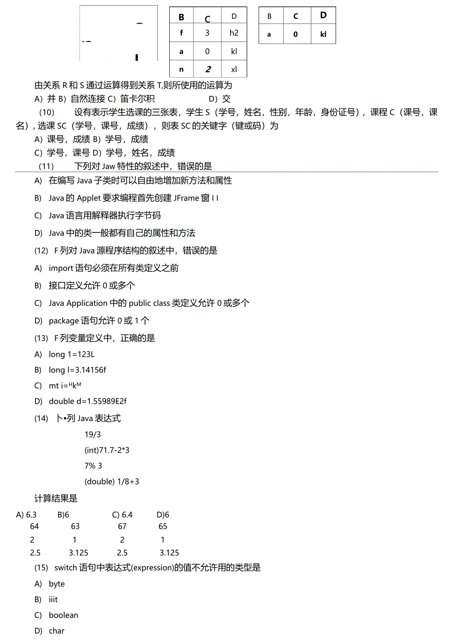 编程笔试测试试题及参考的答案_第2页