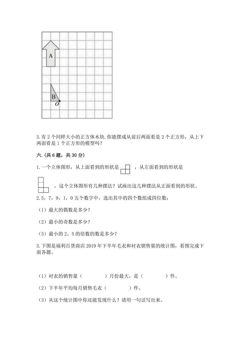 人教版小学五年级数学下册期末质量检测试题及答案(名师系列).docx_第5页