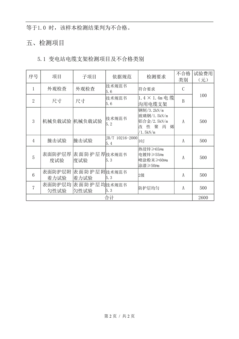 电缆支架送样检测试验方案.doc_第4页