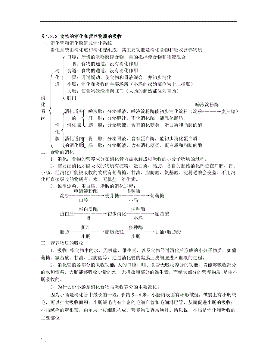 七年级生物下册复习资料(北师大版)_第2页