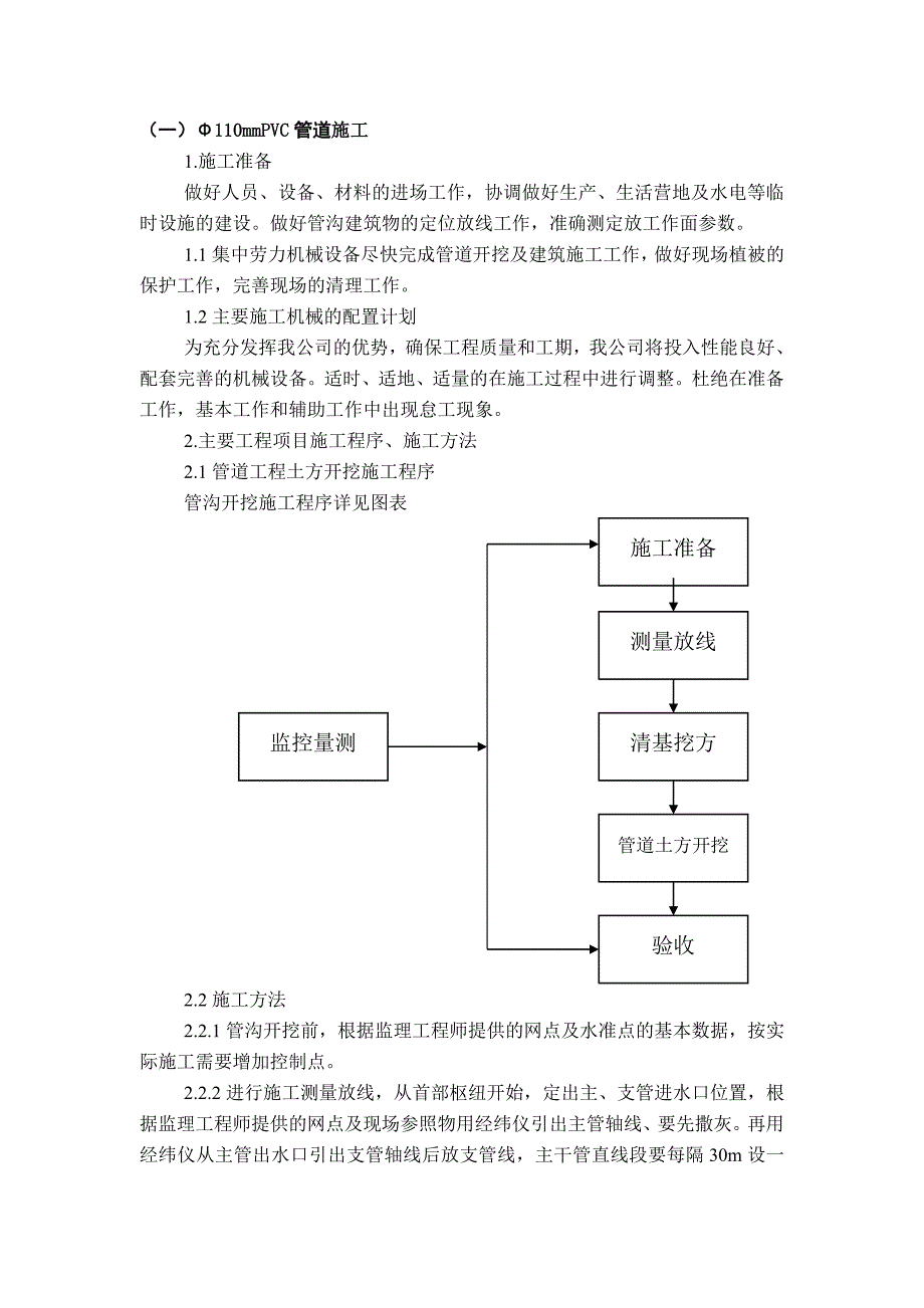 VC管泄水阀井埋地水池施工组织设计整理_第1页