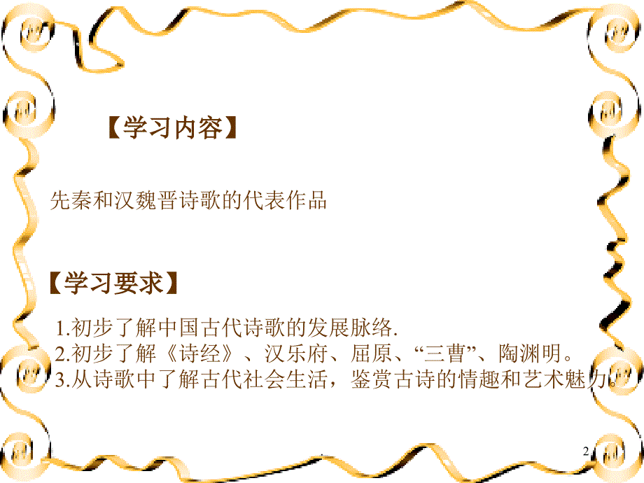 中考古诗词复习课堂PPT_第2页