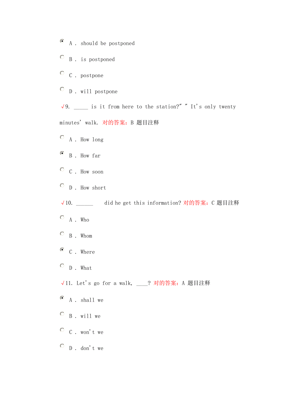 2023年北京邮电大学网络教育大学英语2自测作业7.doc_第3页